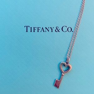 Tiffany & Co. Heart Key Pendant Necklace